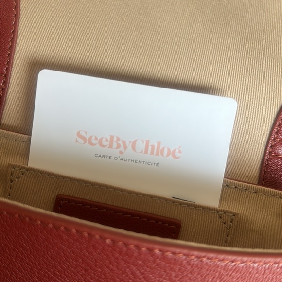 NWT See by Chloé Mini Hana Leather Saddle Bag Chloe - Picture 8 of 10
